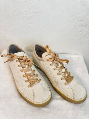 Rothy’s Sneakers Size 10 Cream Quilted Ribbon Lace Washable Knit Casual Shoes